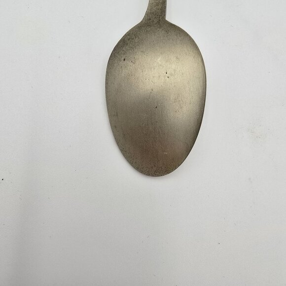 Antique Pewter Collectible Spoon Embossed Scene & Figurine Handle Unique Detail - Picture 4 of 6